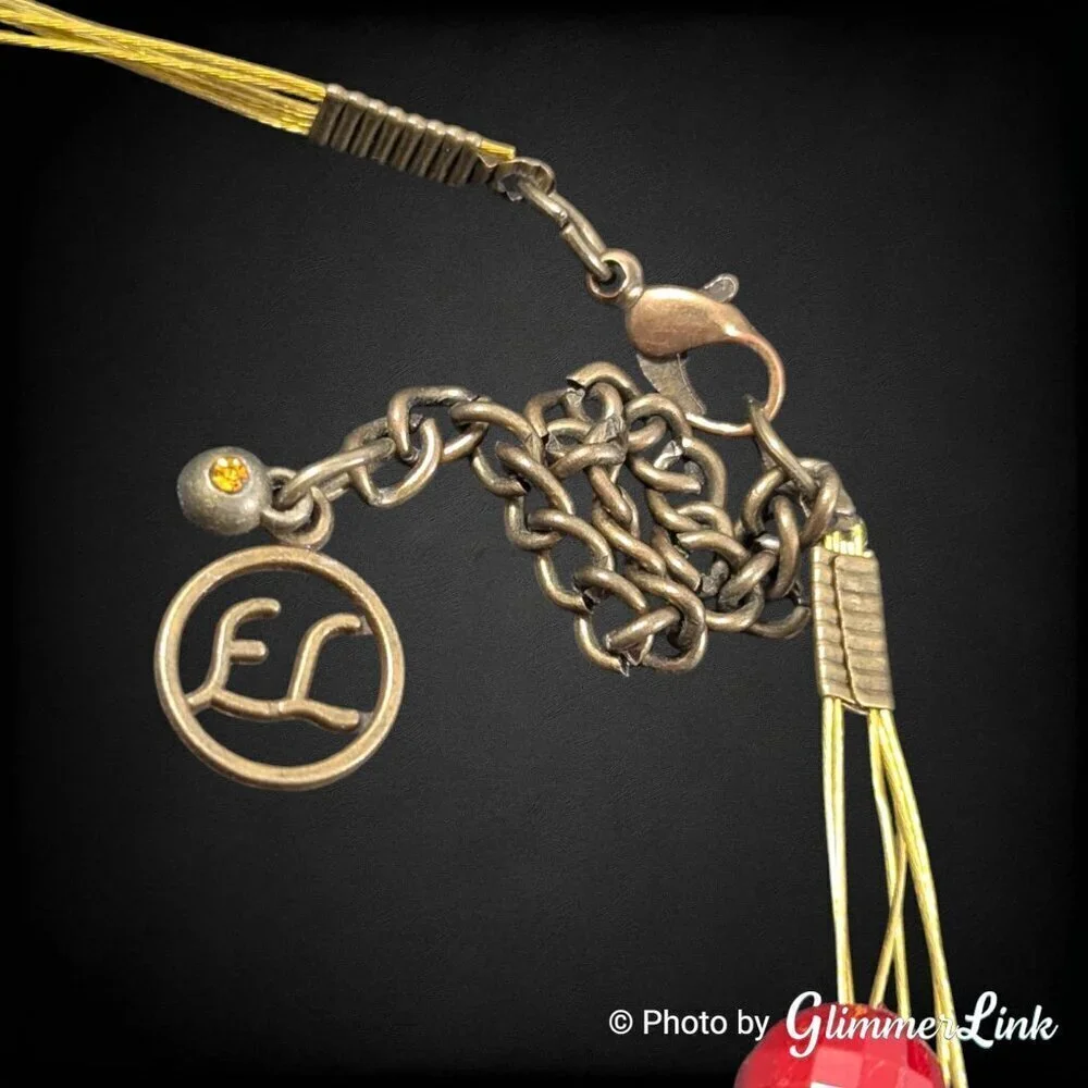 Erica Lyons Multistrand Mixed Bead Brass Tone Wired Necklace
